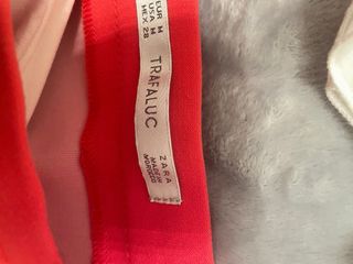 Conjunto Falda y Body coral y Blanco