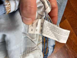 Zara Men’s Slim Fit Ripped Jeans with White Stripe