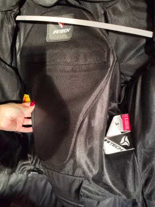 Chaqueta Moto R-tech Hombre Negra y Azul