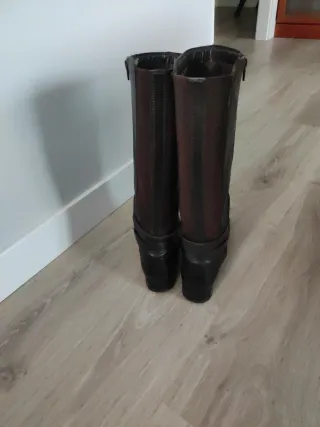 Botas altas de piel mujer