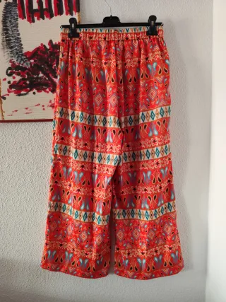 Pantalones anchos estampados talla 36