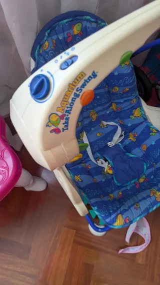 Columpio hamaca infantil con vibración y musica