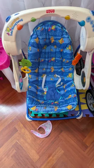 Columpio hamaca infantil con vibración y musica