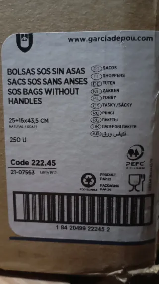 Bolsas Papel Americanas XL - Caja 250 Uds.