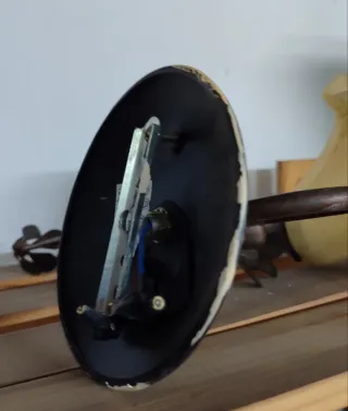 Aplique de pared floral metal y cristal