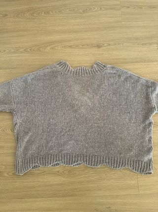 Camisola bege malha macia