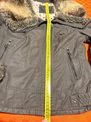 Giacca con  Pelliccia - Grigio Antracite.Taglia M