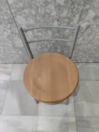 Silla Redonda Hierro y Madera  ¡ Última Unidad !