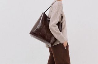 Bolso shopper Cortefiel marrón