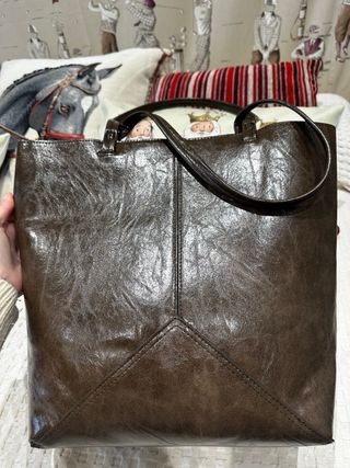 Bolso shopper Cortefiel marrón