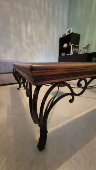 Mesa de centro madera y cristal