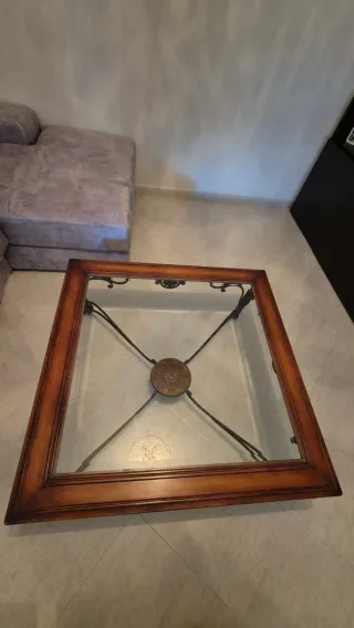 Mesa de centro madera y cristal