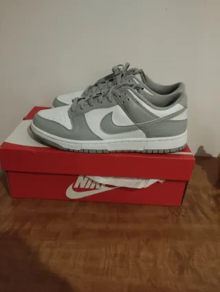 Zapatillas Nike Dunk Low Gris Blanco