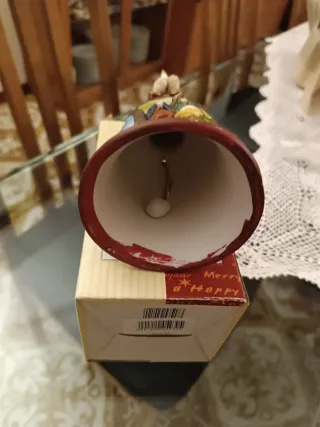 Campana natalizia in ceramica