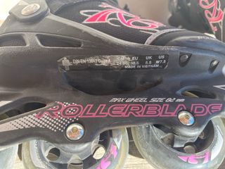 Patines en línea Rollerblade negros y rosas