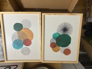 Conjunto 2 Cuadros Decorativos Abstractos