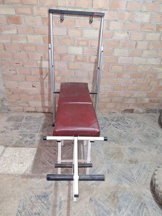 Banco de pesas hecho a mano