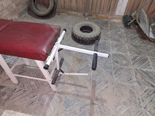 Banco de pesas hecho a mano