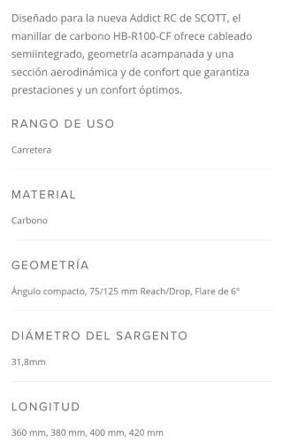 Manillar carbono Syncros