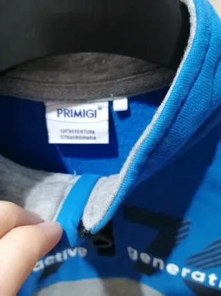 Felpa Primigi azzurra e grigia 3 anni