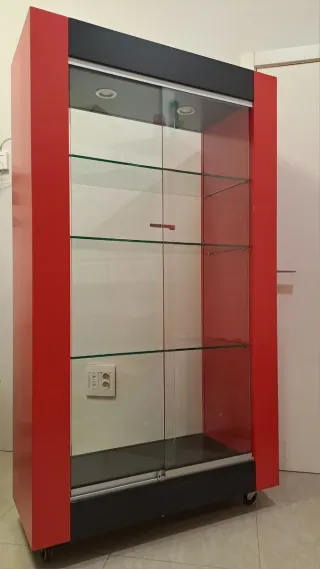 Vitrina expositora cristal.
