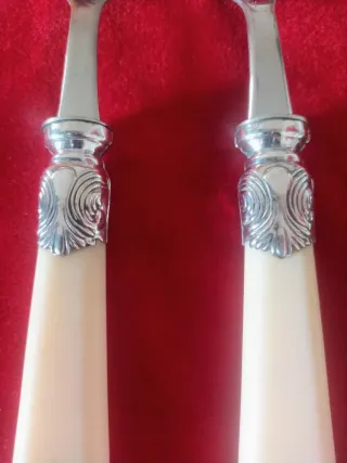 Cubertería Acero Inox Mango Polvo Nácar