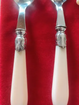 Cubertería Acero Inox Mango Polvo Nácar