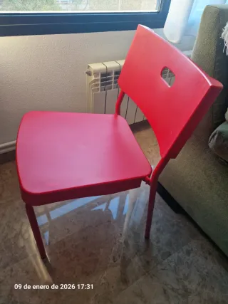 Silla Ikea Herman Roja