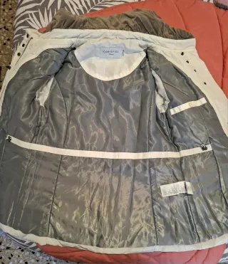 Chaqueta blanca mujer con cinturón