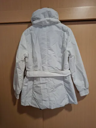 Chaqueta blanca mujer con cinturón