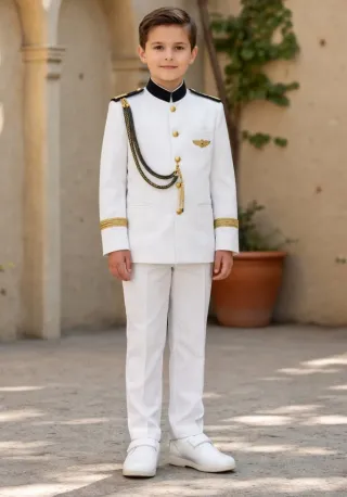 Traje Comunión Almirante  Blanco+Regalo Zapatos.