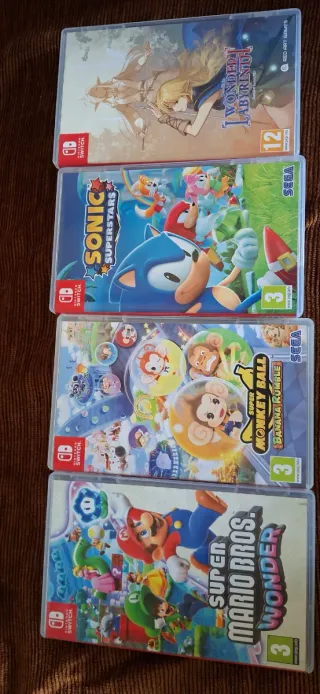 Lote 4 Juegos Nintendo Switch: Mario, Sonic, Monke