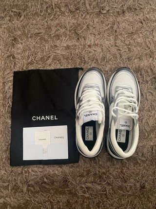 Scarpe Chanel Runner Bianche e Argento