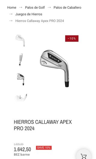 Callaway Apex Pro Forged 24 UT Forged Jaws Raw Set