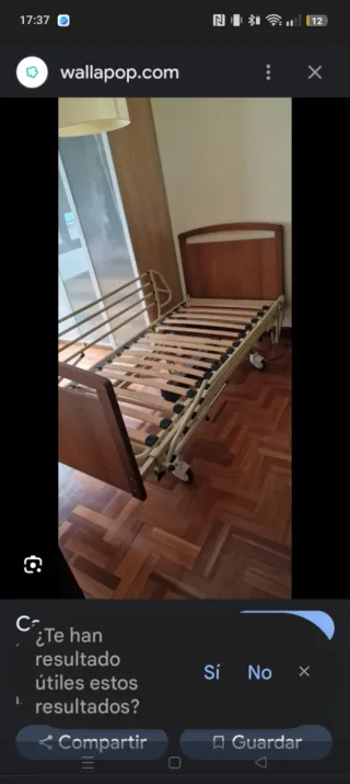 Cama geriátrica articulada con colchón