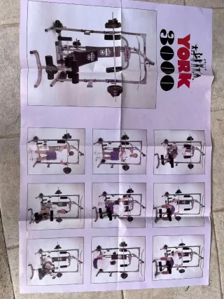 Gimnasio York multifunción+equipo de pesas