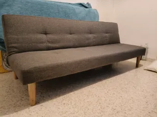 Sofá Cama Gris Tela