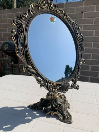 Specchio antico bronzo decorato