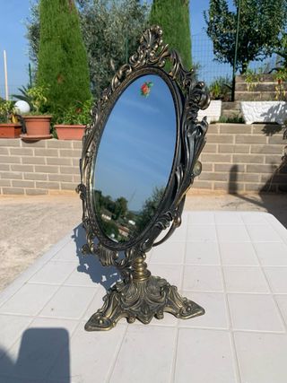 Specchio antico bronzo decorato