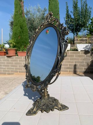 Specchio antico bronzo decorato