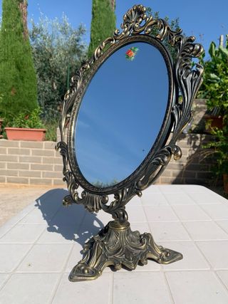 Specchio antico bronzo decorato