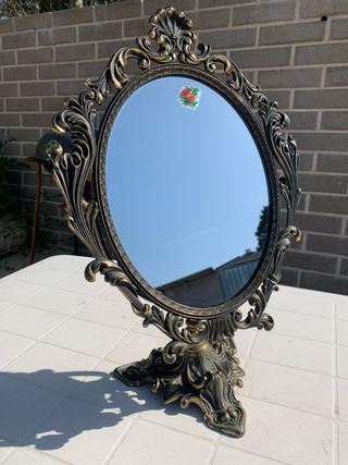 Specchio antico bronzo decorato