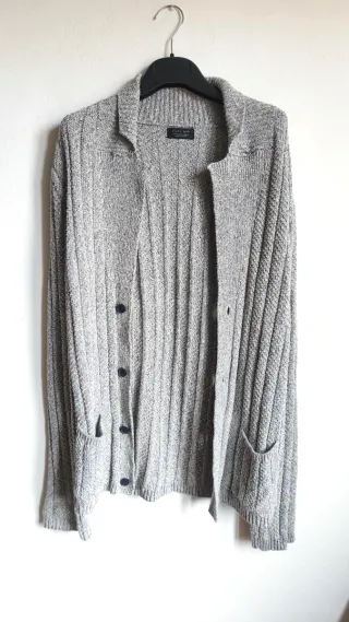 Cardigan Zara bouclé grigio