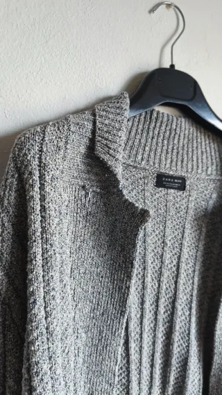 Cardigan Zara bouclé grigio
