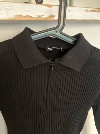 Camisetas - Polo Zara Negro Talla L