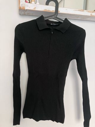 Camisetas - Polo Zara Negro Talla L