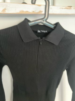 Camisetas - Polo Zara Negro Talla L
