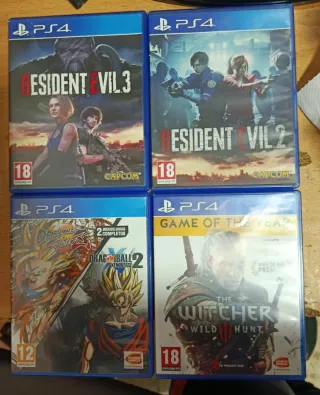 4 Juegos PS4: Resident Evil, Dragon Ball, Witcher