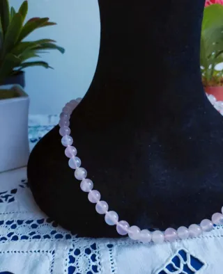 Collana Quarzo Rosa Vintage Anni '60