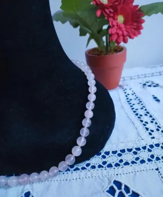 Collana Quarzo Rosa Vintage Anni '60